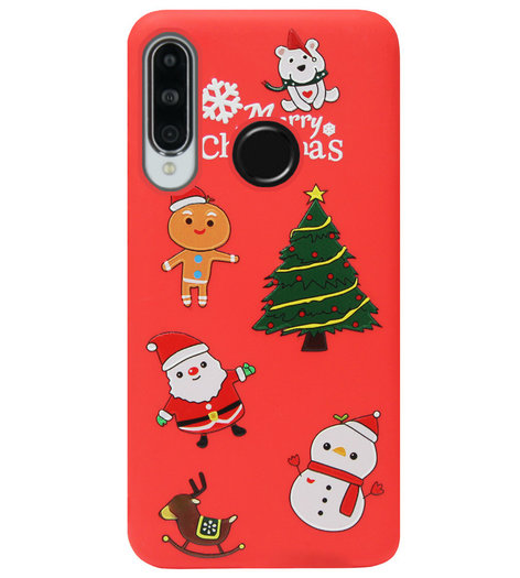 Wijzigingen van Verwachten Steil ADEL Siliconen Back Cover Softcase Hoesje voor Huawei P30 Lite - Kerstmis -  Origineletelefoonhoesjes.nl