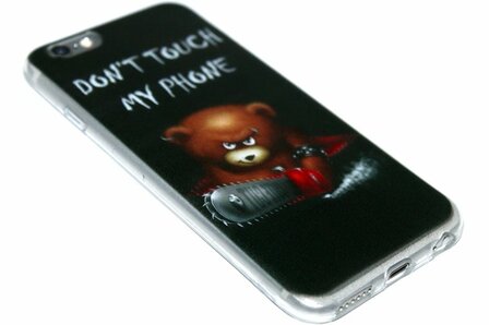 Don&#039;t touch my phone beren hoesje iPhone 6(S) Plus