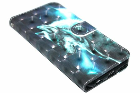 Wolf kunstleer hoesje iPhone 6(S) Plus