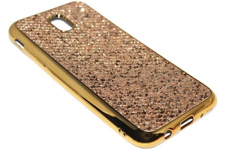 Bling bling hoesje goud Samsung Galaxy J5 (2017)