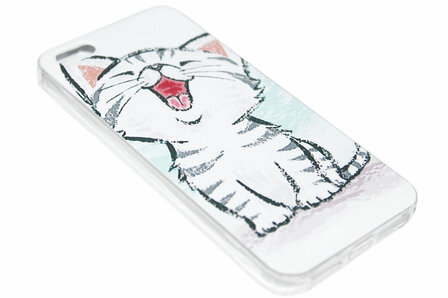 Katten hoesje siliconen iPhone 5/ 5S/ SE