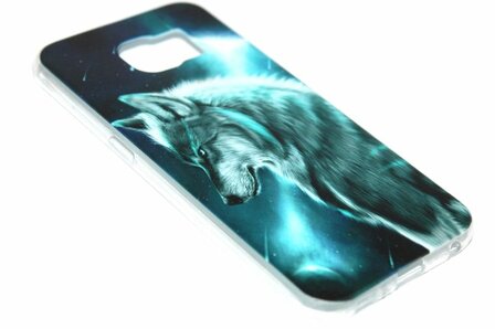 Wolf hoesje siliconen Samsung Galaxy S6