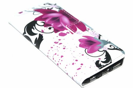 Bloemen hoesje kunstleer iPhone 6 (S) Plus