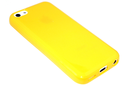 Siliconen hoesje geel iPhone 5C