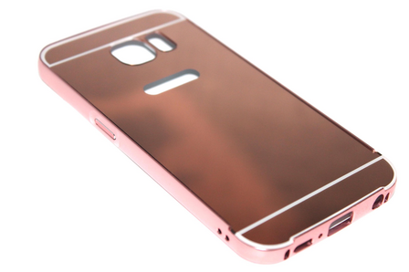 Spiegel hoesje aluminium beige Samsung Galaxy S6