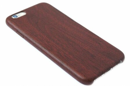 Houten hoesje roodbruin iPhone 6 (S) Plus