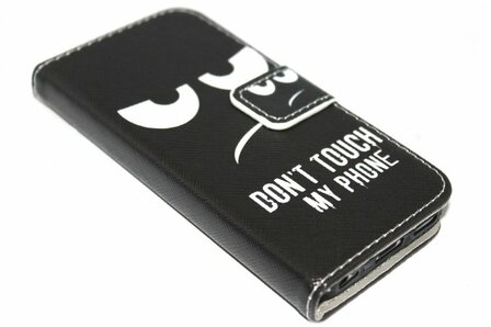 Don&#039;t touch my phone hoesje kunstleer iPhone 5 / 5S / SE