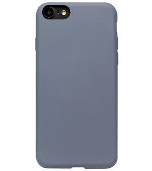 ADEL Premium Siliconen Back Cover Softcase voor iPhone 8 Plus/ Plus - Lavendel Blauw Paars - Origineletelefoonhoesjes.nl
