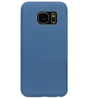 Afrika Afzonderlijk motor ADEL Premium Siliconen Back Cover Softcase Hoesje voor Samsung Galaxy S7 -  Blauw - Origineletelefoonhoesjes.nl