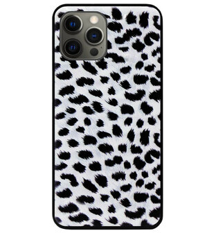 ADEL Siliconen Back Cover Softcase Hoesje voor iPhone 12 Pro Max - Luipaard Wit