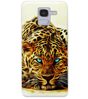 ADEL Siliconen Back Cover Softcase Hoesje voor Samsung Galaxy J6 (2018) - Tijger