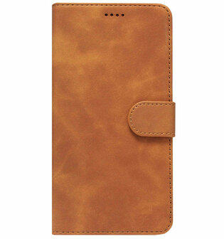 LC.IMEEKE Kunstleren Book Case Portemonnee Pasjes Hoesje voor Samsung Galaxy Note 10 Plus - Bruin