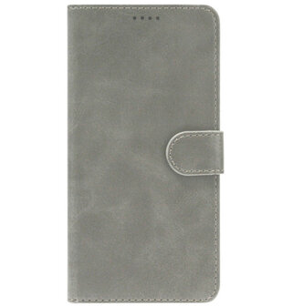 LC.IMEEKE Kunstleren Book Case Portemonnee Pasjes Hoesje voor Samsung Galaxy Note 20 Ultra - Grijs