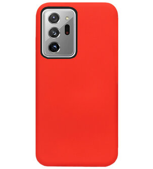 ADEL Siliconen Back Cover Softcase Hoesje voor Samsung Galaxy Note 20 Ultra - Rood