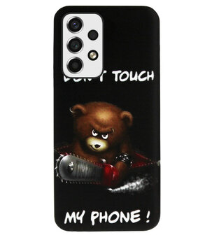 ADEL Siliconen Back Cover Softcase Hoesje voor Samsung Galaxy A53 - Don&#039;t Touch My Phone Beren