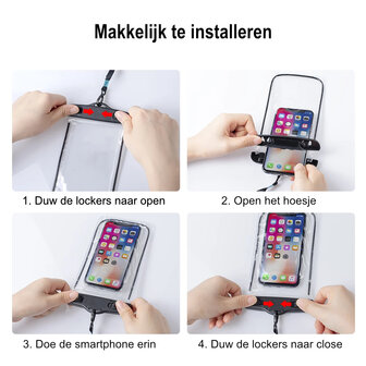 Waterdicht telefoonhoesje Universeel met Koord en Touchscreen-functie - Waterdichte Telefoonhoesjes - 100% Waterbestendige Telefoon Zak - Roze