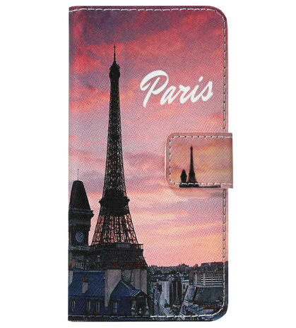 Vierde Alarmerend Konijn ADEL Kunstleren Book Case Pasjes Portemonnee Hoesje voor Samsung Galaxy A9  (2018) - Parijs Eiffeltoren - Origineletelefoonhoesjes.nl