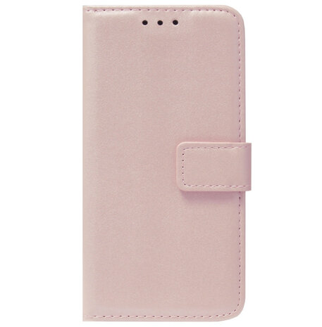 ADEL Kunstleren Book Case Pasjes Portemonnee Hoesje voor Samsung Galaxy S22 Ultra - Goud Rose