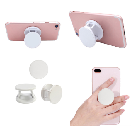 ADEL Uittrekbare Telefoonbutton Telefoonhouder Grip Kunststof Universeel - Bling Bling Glitter Roze