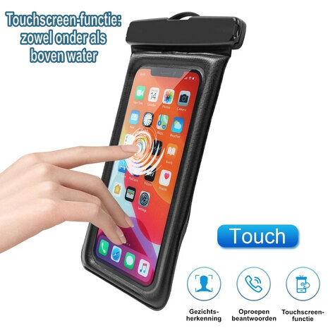 Waterdicht telefoonhoesje Universeel met Koord en Touchscreen-functie - Waterdichte Telefoonhoesjes - 100% Waterbestendige Telefoon Zak - Roze