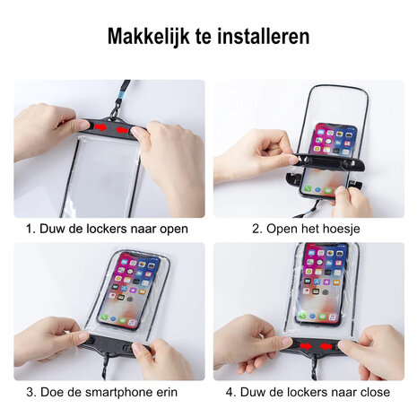 Waterdicht telefoonhoesje Universeel met Koord en Touchscreen-functie - Waterdichte Telefoonhoesjes - 100% Waterbestendige Telefoon Zak - Geel