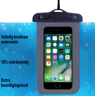 camouflage Bad Gemoedsrust ADEL Waterdicht PVC Onderwater hoesje voor Samsung Galaxy S7 (Edge) - Zwart  - Origineletelefoonhoesjes.nl