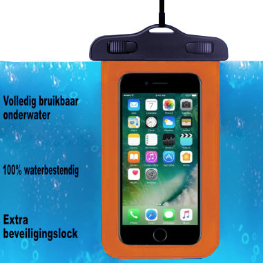 Mijnwerker ziekte spreker ADEL Waterdicht PVC Onderwater hoesje voor Huawei P9 (Lite) - Oranje -  Origineletelefoonhoesjes.nl